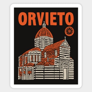 Orvieto Italy - Vintage Graphic Travel Poster Magnet